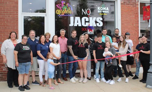 No Jacks ribbon cutting
